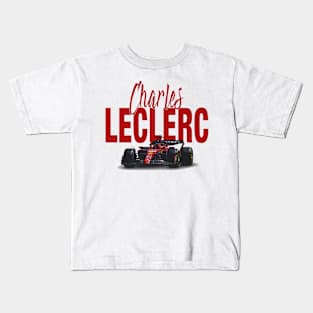 Charles Leclerc Racing Car Kids T-Shirt